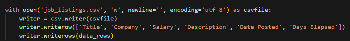 WebScraping Project